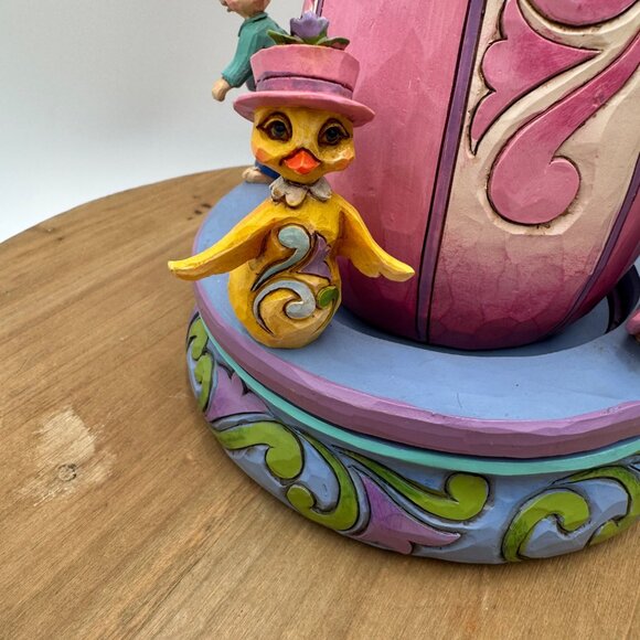 Jim Shore Egg-cited For Easter Figurine With Rotating Characters - Picture 3 of 11